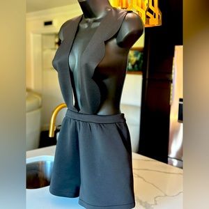 Black Rich Girl Overall Shorts